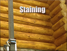  Sterrett, Alabama Log Home Staining